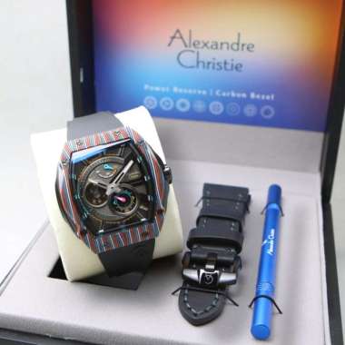 Jam Tangan Pria Alexandre Christie AC 6608 Automatic Limited Special Edition Original BLACK