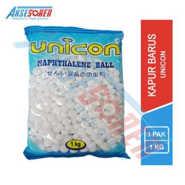 Aksesoren Kapur Barus Unicon 1 Kg / Pengharum Ruangan / Kamper Pakaian Ball Putih / Karbol Kamar Man
