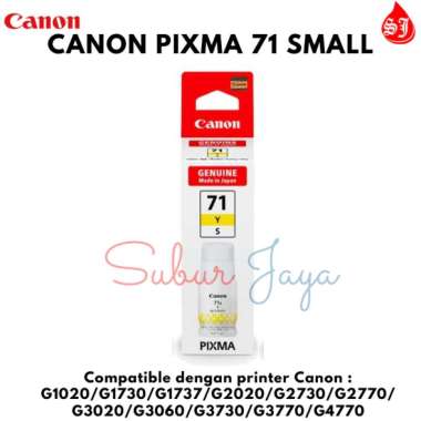 Tinta Printer Canon 71 Small Yellow Tinta Pigment Original Canon 40 ML
