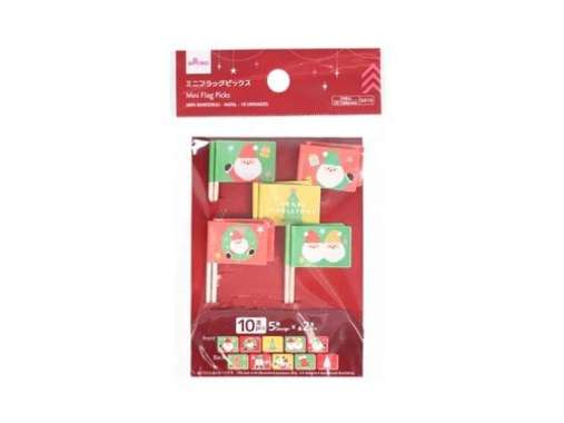 Mini Flag Picks - Christmas 10 pcs -