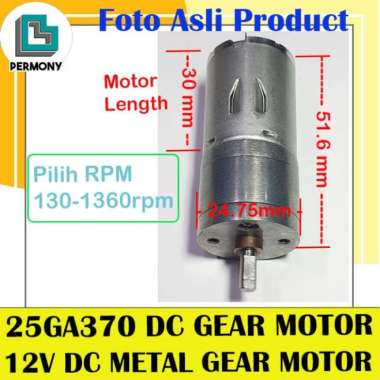 25GA370 DC 12V MOTOR DINAMO GEAR BOX DYNAMO GEARBOX 35-RPM