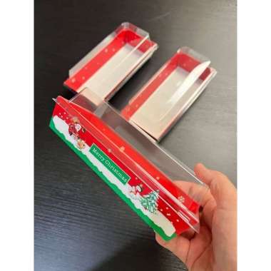 Cup Roti Oven Persegi Panjang Christmas / Cup Tempat Roti Natal / Bisa Masuk Oven