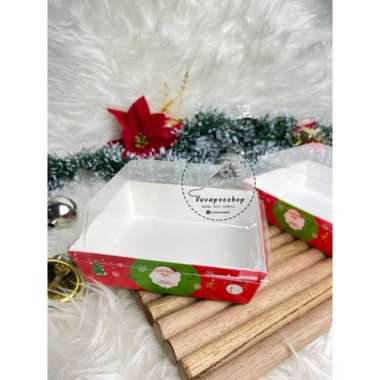 Cup Roti Oven Square Christmas / Cup Tempat Roti Natal / Cup Roti Kertas