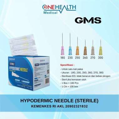 Needle Onemed / Onehealth Box isi 100 Pcs 18G , 23G, 25G , 26G , 27G, 30G / Disposible Needle Nald 2