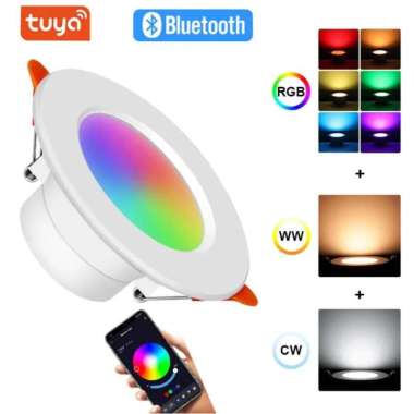 TaffLED Lampu Downlight LED Smart Bulb Bluetooth Tuya 10W RGBCW - A61