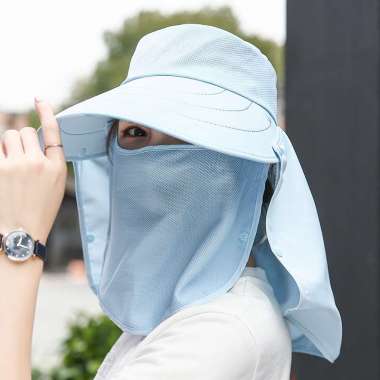 Verish Topi Anti Virus Topi Masker Topi Hijab Topi Pancing Impor Biru