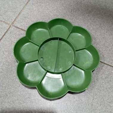 Palette / Palet Lukis / Tempat / Piring Cat Lukis Bunga Sakura 12 cm Hijau