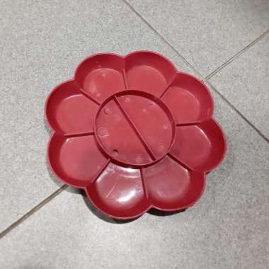 Palette / Palet Lukis / Tempat / Piring Cat Lukis Bunga Sakura 12 cm Merah