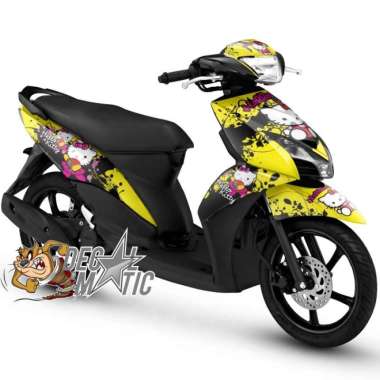 Decal Stiker Variasi Full Body Motor Yamaha Mio GT Mio J Hello Kitty 4 Mio GT Kuning