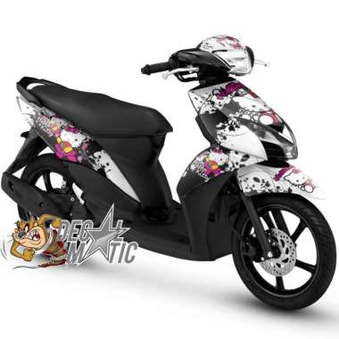 Decal Stiker Variasi Full Body Motor Yamaha Mio GT Mio J Hello Kitty 4 Mio GT Putih