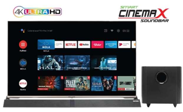 Led Polytron Android TV 50 inch PLD 50BUG9959 | Cinemax Soundbar Digital Tv 4K HDR 50bug