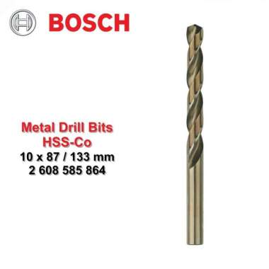 Mata Bor Besi & Baja Bosch HSS-Co 10mm Metal Drill Bits