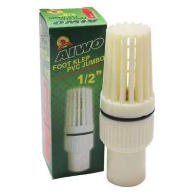 AIWO FOOT KLEP PVC Jumbo 1/2" 3/4" Saringan Klep sumur 1/2"