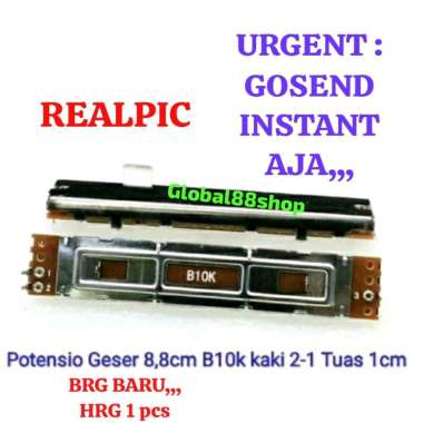 POTENSIO GESER MONO B10K-KTB KAKI 3 pin 2-1 2 - 1 ORIGINAL 3pin BESI 8.8cm 8.8