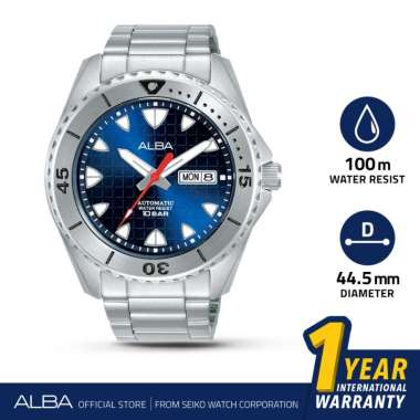 ALBA Jam Tangan Pria AL4579 Automatic Stainless Steel Silver Watch