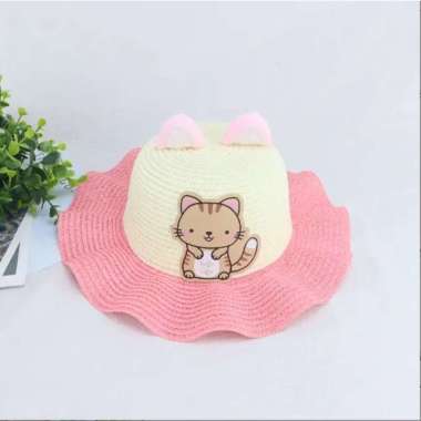 VERISH TOPI PANTAI ANAK GELOMBANG KUCING Topipantaibdg PINK