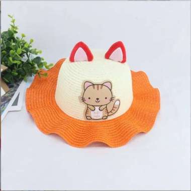 VERISH TOPI PANTAI ANAK GELOMBANG KUCING Topipantaibdg OREN