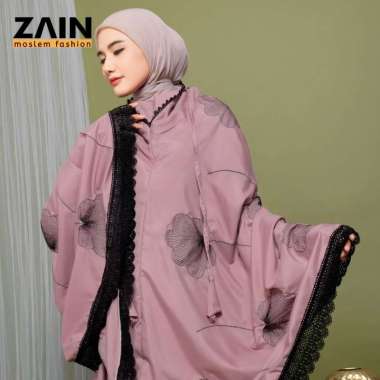 ZAIN- Mukena Dewasa Penutup Dagu 2in1 Bordir Laurella Exlusive Lavender