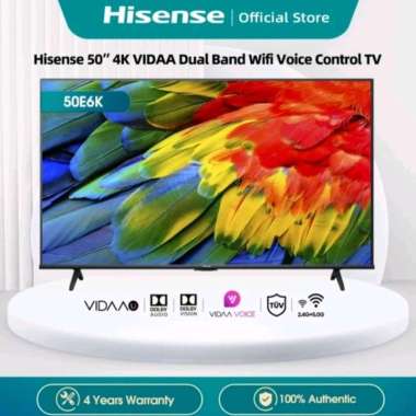 HISENSE 50E6K LED TV 50 inch Smart Digital 4K UHD TV