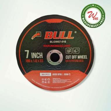 Mata Gerinda Batu potong tipis 7 inch x 1.6 gerinda potong BULL