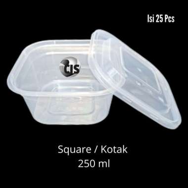 Thinwall Square 250 ml / Thinwall Kotak 250 ml (25 pcs)