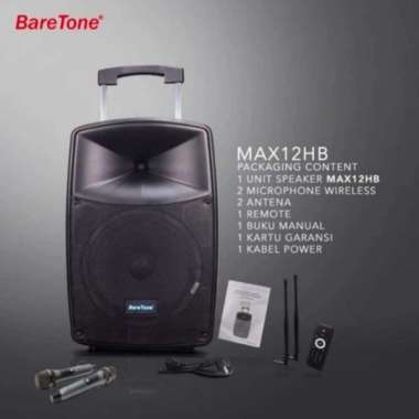 Speaker Portable BareTone Max 12HB / Max 12 HB 12 inch
