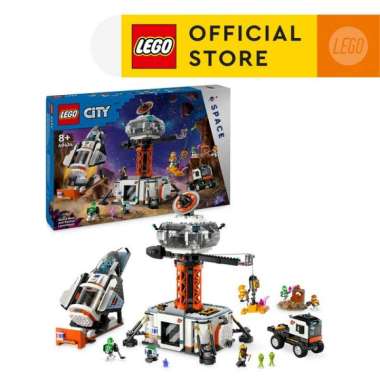 LEGO City 60434 Space Base and Rocket Launchpad Set (1422 Pieces) Mainan Balok (8 Tahun+)