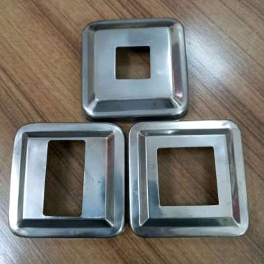 Tutup ring kotak hollow stainless steel (304) 3 x 3 cm