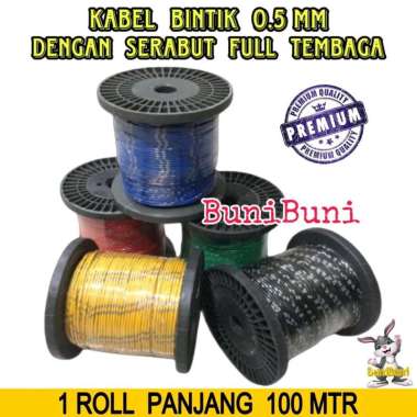 KABEL BINTIK 0.5MM X 100 MTR BOBBIN / Kabel Body 0.5 MM Serabut Tembaga Untuk Motor Mobil Panjang 10