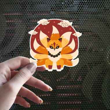 Sticker Decal Vinyl Tahan Air Rubah Berekor Sembilan Nine Tailed Fox