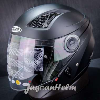 ZEUS Helm ZS610 SOLID ZS-610 Import ZS 610 Double Visor - STANDAR M
