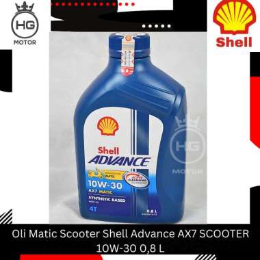 Oli Mesin Motor Matic Scooter Shell Advance AX7 SCOOTER 10W-30 0,8 L