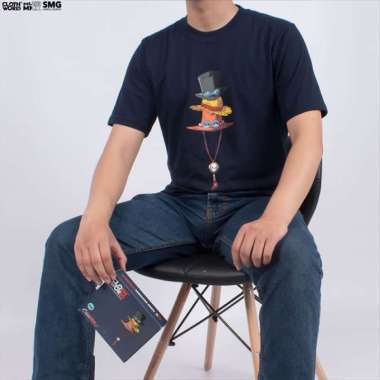 CLOWOR 3 Brother's Hat One Piece Ace Sabo Luffy Anime Kaos T-shirt L