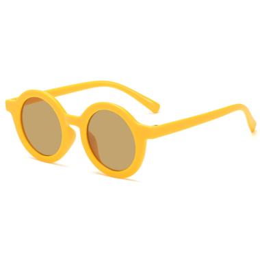 Kacamata Anak New Trend/Fashion Anak Terbaru Bulat Unisex kacamata hitam High Quality Import Kacamata Fashion / Kacamata Hitam Untuk Bayi Usia 0-8 Tah Bulat Kunyit