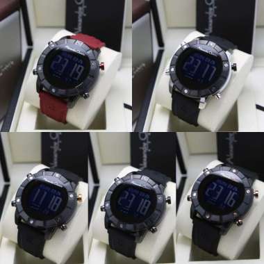 JAM TANGAN PRIA ALEXANDRE CHRISTIE AC 9373 AC9373 MHR RUBBER DIGI ORIGINAL RED