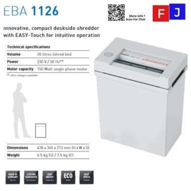 Mesin Penghancur Kertas EBA 1126S PAPER SHEDDER GARANSI RESMI