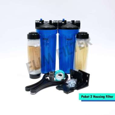 Filter Air Demineralisasi 2 Housing Eugen Blue 10 inch (Cation&Anion) Drat 1 inch