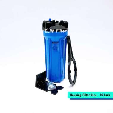 Housing Filter Air 10 inch Nanotec - BIRU - Single Oring Drat 1 per 2
