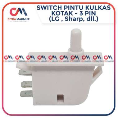 Switch Pintu Kulkas Saklar Lampu Sekun Showcase Freezer Kotak Sharp 3 Pin 5