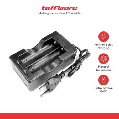 Taffware Charger Baterai Cell Charger 18650 Dual Battery Slot