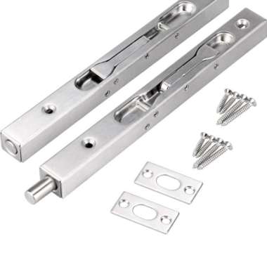Grendel tanam stainless 6 dan 12 inci grendel tanam pintu kayu dobel Multivariasi