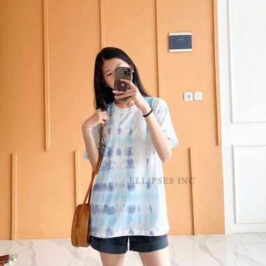 ELLIPSESINC Kaos Oversize Pria & Wanita Shibori Tie Dye PENDEK - OVERSIZED SKY