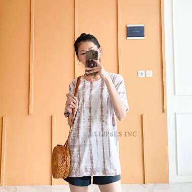ELLIPSESINC Kaos Oversize Pria & Wanita Shibori Tie Dye PENDEK - JUMBO CHOCO