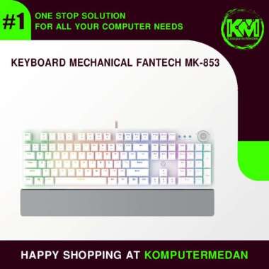 Fantech Keyboard Mechanical MK-853 V2 MAXPOWER White RED