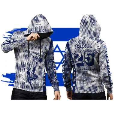 BONANJA-Jaket Sweater Hoodie Israel 3D Fullprint Terbaru dan Termurah Art 4 PULLOVER (TANPA RESLETIN