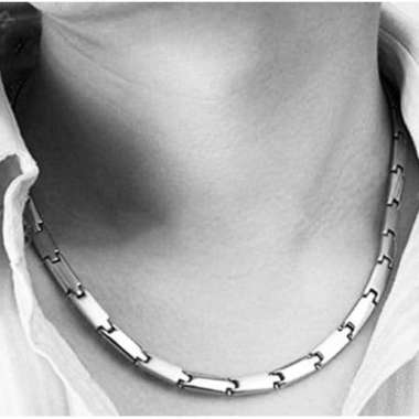 Men's Jewelry Kalung Kesehatan Pria Wanita Health Energy Necklace Germanium Surgical 216L Steel Taha