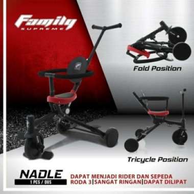 SEPEDA RODA TIGA LIPAT TRICYCLE NADLE FAMILY ANAK 1-3 TAHUN