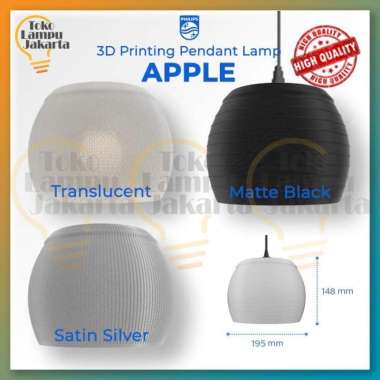 Philips Lampu Gantung 3D Printing dekoratif Apple 1