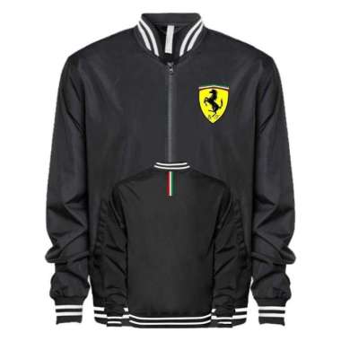 Soft Bomber Jacket Import Ferrari Series Black White L