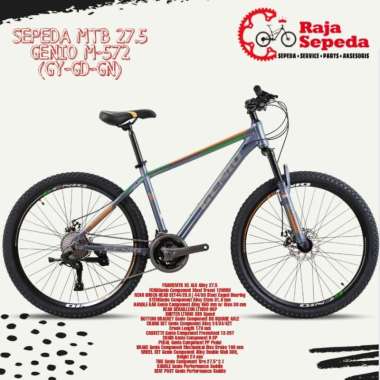 SEPEDA MOUNTAIN BIKE MTB GENIO 27.5 M572 3x9 SPEED (GY-GD-GN)